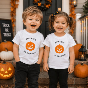 Minimalist Halloween Boo Crew – Personalized Toddler T-shirt