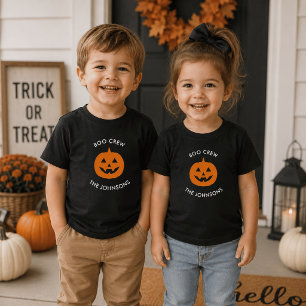 Minimalist Halloween Boo Crew – Personalized Toddler T-shirt