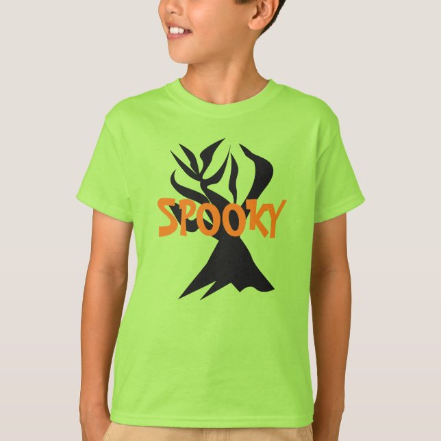 Minimalist Halloween Spooky Tree T-Shirt (Front)