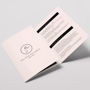 Minimalist Hand And Lashes Pink Brochure by 1201am at Zazzle
