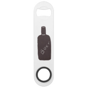 Minimalist Hand Drawn Beer Bottle Gift Bar Key