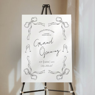 Minimalist Hand Drawn Business Grand Opening Sign