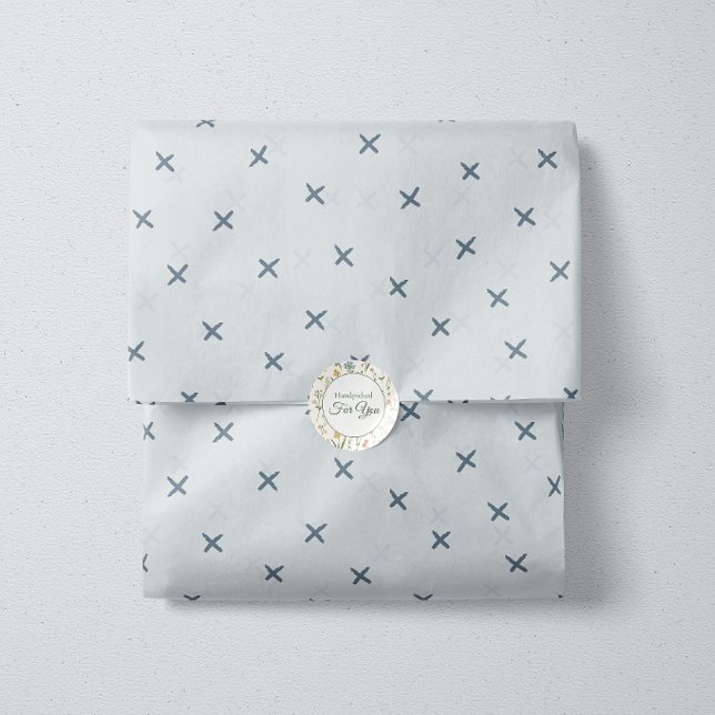 Minimalist Hand Drawn Cross Stitch - Navy Blue Tissue Paper (Creator Uploaded)