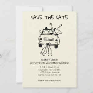 Minimalist Hand-Drawn  Save The Date