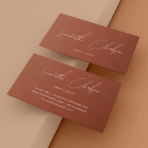 Minimalist Hand-Lettered Script Rustic Terracotta 