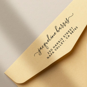 Minimalist Hand-Written Custom Return Address Self-inking Stamp