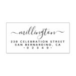 Minimalist Hand-written Family Name Return Address Rubber Stamp Minimalist Hand-written Family Name Return Address Rubber Stamp
