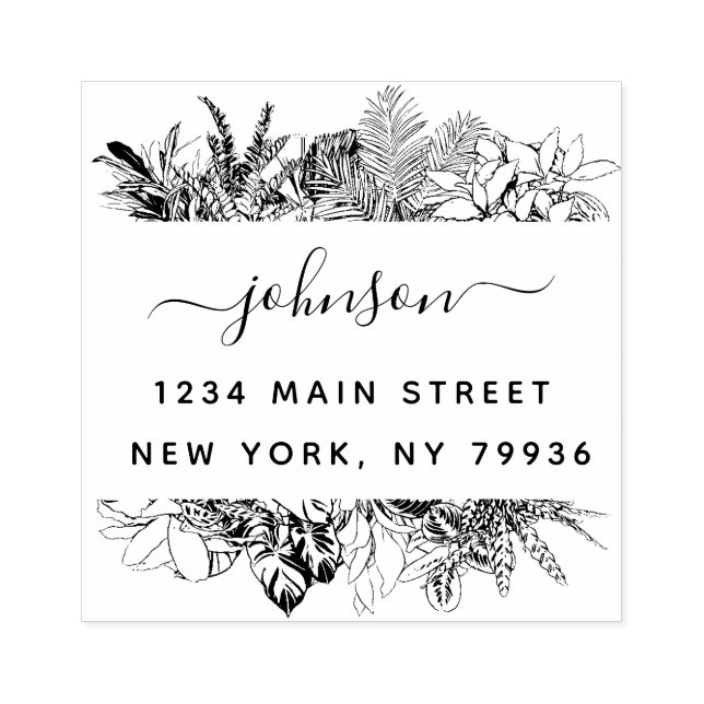 Minimalist Hand Written Return Address Rubber Stamp (Imprint)