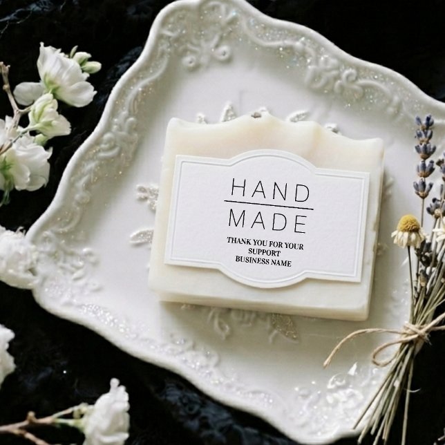 Minimalist Handmade Support Rubber Stamp TMF26 (Minimalist Handmade Business Support Quote Typography Personalized Rubber Stamp.)