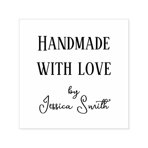 Minimalist Handmade with Love Craft Rubber Stamp