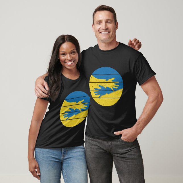 Minimalist Hands Support Ukraine, Save Ukraine T-Shirt (Unisex)