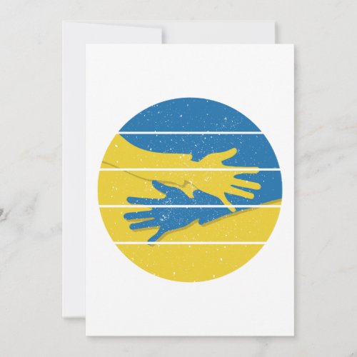 Minimalist Hands Support Ukraine Save Ukraine Thank You Card