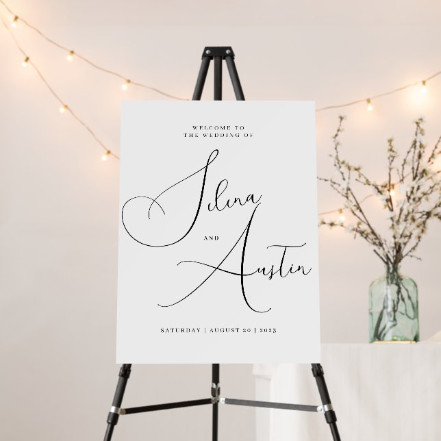 Minimalist Handscript Text and Photo Welcome sign (In Situ (Stand))