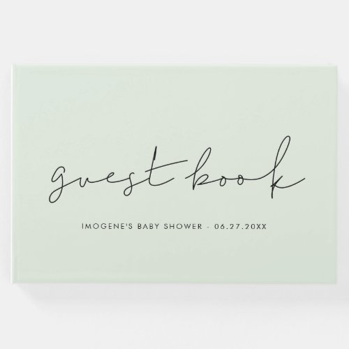 Minimalist handwritten Baby shower Guest Book