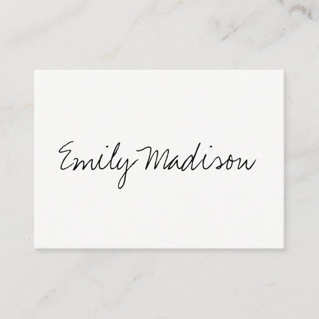 Minimalist / Handwritten Business Card (Front)