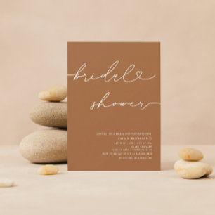 Minimalist Handwritten Heart Bridal Shower Invitation