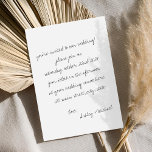 Minimalist Handwritten Letter Wedding Invitation<br><div class="desc">Create your own wedding invitations in a casual handwritten style calligraphy. Personalize all text in this design with your details of your special day.</div>