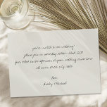 Minimalist Handwritten Letter Wedding Invitation<br><div class="desc">Create your own wedding invitations in a casual handwritten style calligraphy. Personalize all text in this design with your details of your special day.</div>