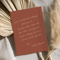 Minimalist Handwritten Letter Wedding