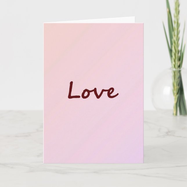 Minimalist Handwritten Love Card (Front)