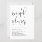 Minimalist Handwritten Script Black Bridal Shower