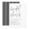 Minimalist Handwritten Script Black Bridal Shower