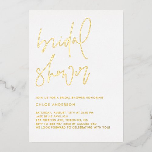 Minimalist Handwritten Script Bridal Shower