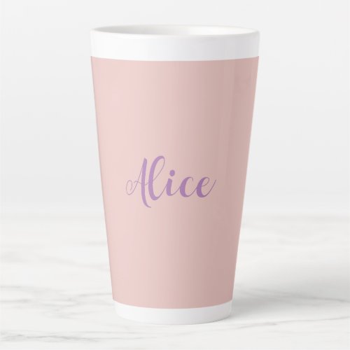 Minimalist Handwritten Script Name Rose Gold Latte Mug