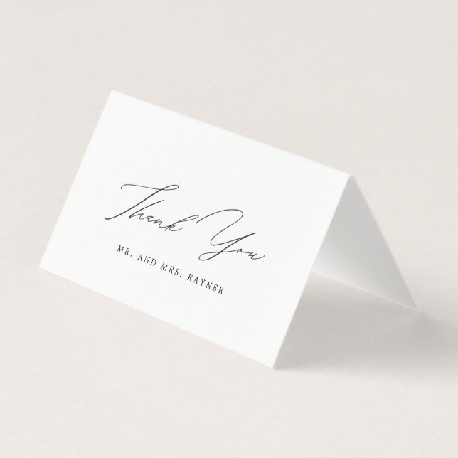Minimalist Handwritten Script Personalized Wedding (Front)