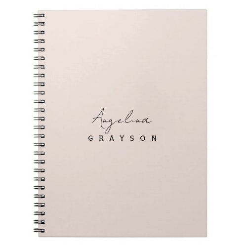 Minimalist handwritten script simple and modern  notebook