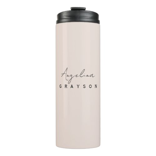 Minimalist handwritten script simple and modern  thermal tumbler