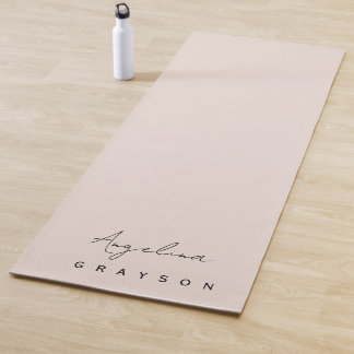 Minimalist handwritten script, simple and modern yoga mat