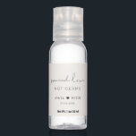 Minimalist handwritten Spread love not germs Hand Sanitizer<br><div class="desc">Choose a minimalist calligraphy for your wedding favors. Modern and striking,  it will suit all your needs. Easily customizable,  you change the text color or the background as you like.</div>