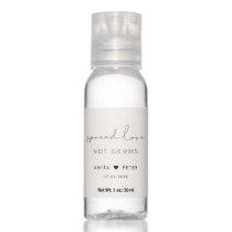 Minimalist handwritten Spread love not germs Hand Sanitizer