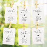 Minimalist handwritten wedding seating chart cards<br><div class="desc">Choose a minimalist calligraphy for your wedding stationery. Modern and striking,  it will suit all your needs. Easily customizable,  you change the text color or the background as you like.</div>
