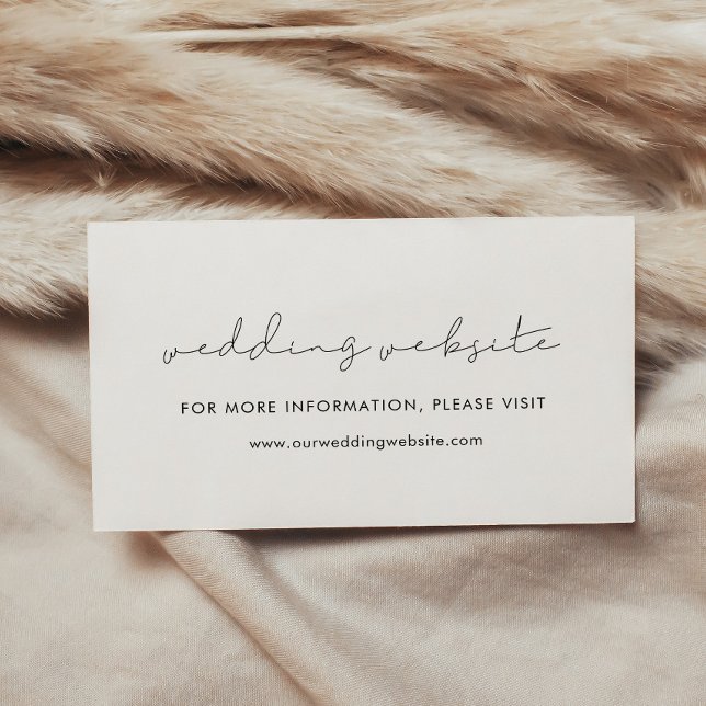 Minimalist handwritten wedding website card (Minimalist handwritten wedding website card)