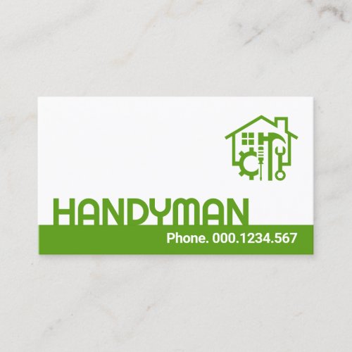Minimalist HANDYMAN Layer Home Repair Business Card