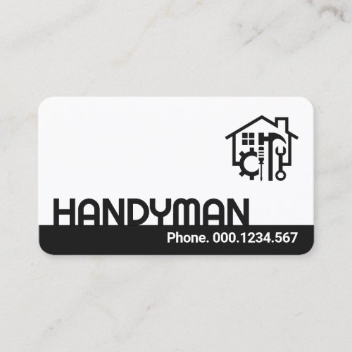 Minimalist HANDYMAN Layer Home Repairs Business Card