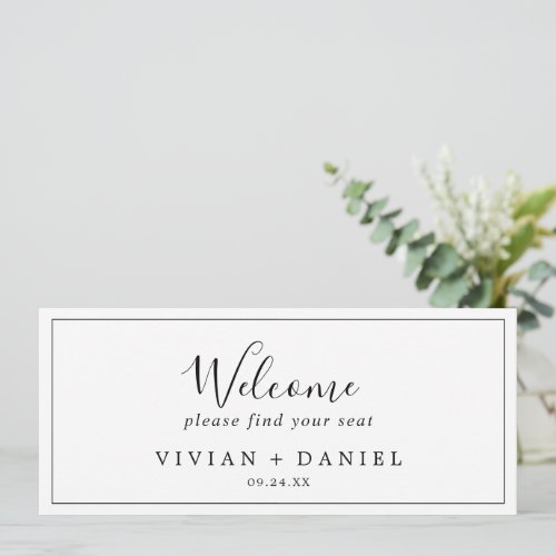 Minimalist Hanging Seating Chart Welcome Header
