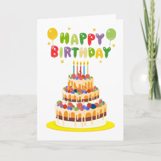 MINIMALIST Happy Birthday Card