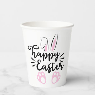Minimalist Happy Easter Paper Cups