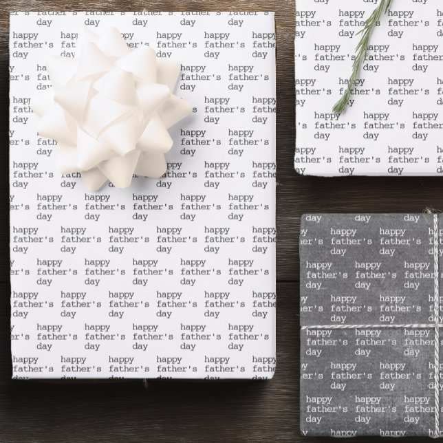 Minimalist Happy Father's Day  Wrapping Paper Sheets (Minimalist Father's Day Gift Wrap)