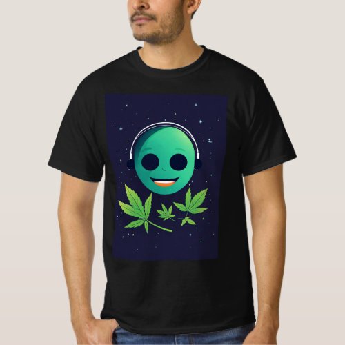 Minimalist Happy Man in Space  T_Shirt