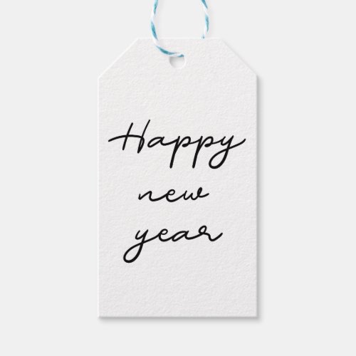 Minimalist Happy New Year Gift Tags