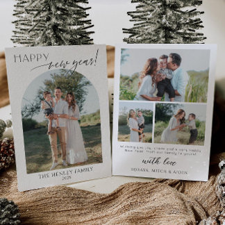 Minimalist Happy New Year Holiday Card