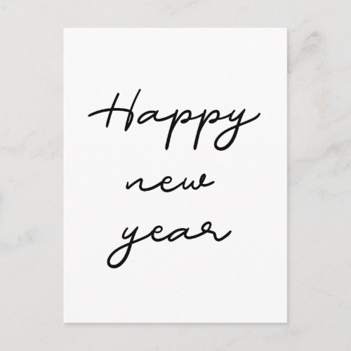 Minimalist Happy New Year Postcard