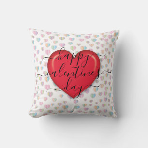 Minimalist Happy Valentine’s Day Throw Pillow