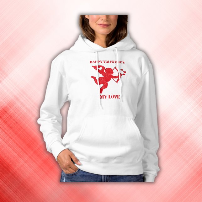 Minimalist Happy Valentine's My Love on wine | Hoodie (Creator Uploaded)