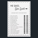 Minimalist he said she said bridal shower game fly flyer<br><div class="desc">Designed to coordinate with our Scalloped Border Collection, this cute minimalis he said she said bridal shower game features a classic design with a unique twist - the scalloped border is one of a kind, and will surely add a slight retro feel to this game. If you want to catch...</div>