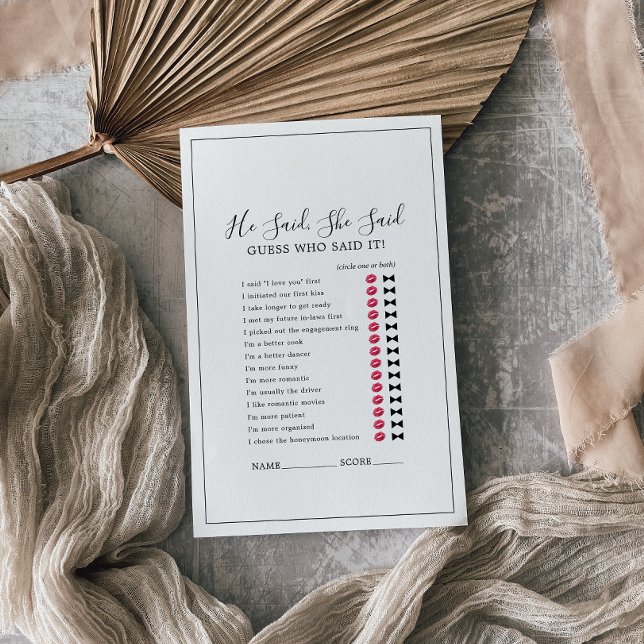 Minimalist He Said She Said Game Flyer (Creator Uploaded)